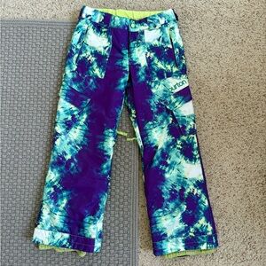 Burton Tie-Dye Green and Purple Snow Pants